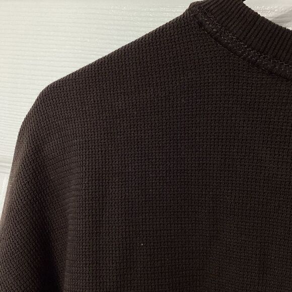 Banana Republic Men's Brown Shirt Textured Double Knit Crew Long Sleeve XXl NWT - Picture 7 of 9